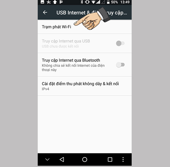 Vào trạm phát WiFi